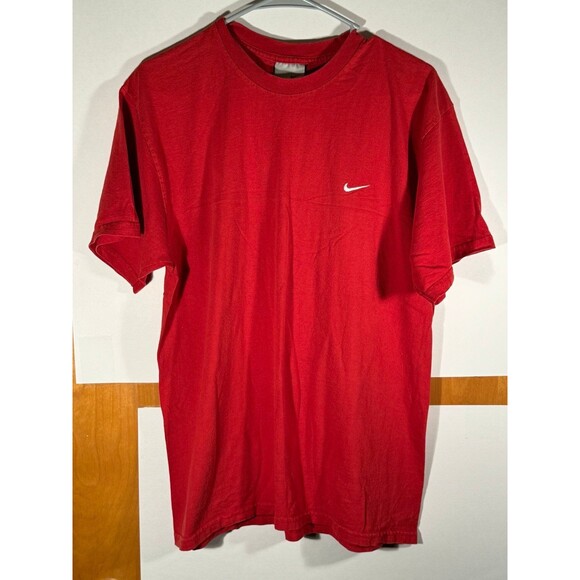 Vintage Nike‎ Red Side Swoosh Shirt Medium M - Picture 1 of 8